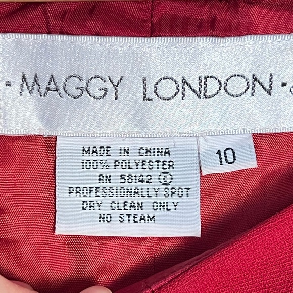 Maggy London Womens Maxi Slip Dress Red 10 Cocktail Festive Occasion Christmas - Picture 11 of 17